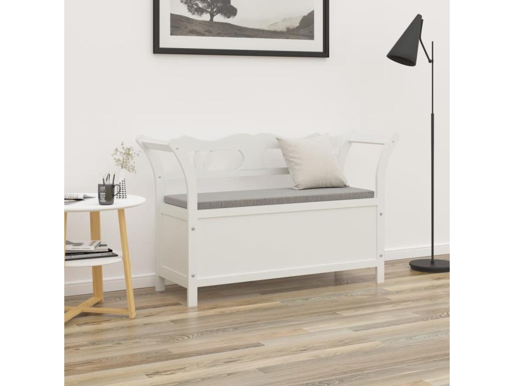 White Bench 107x45x75.5 cm Solid Fir Wood TMQB74771