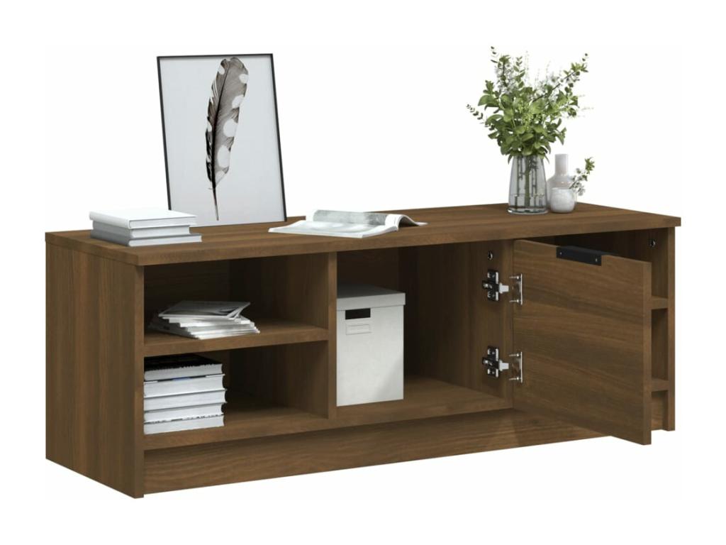 Brown Oak TV Stand 102x35.5x36.5 cm Zensovaingénierie RRMK67854