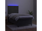 Zensova bed mattress with LED light, dark grey, 90x200cm, velvet, GTIA33730