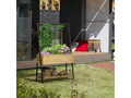 Planter on legs with mesh trellis - shelf with irrigation inserts - Zensova epoxy-coated metal frame in varnished fir wood MBQR39032