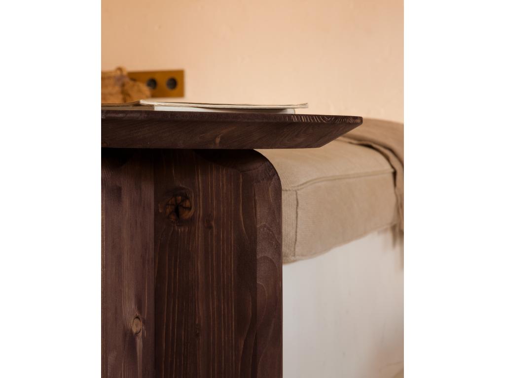 Brown fir wood side table 50x45cm - Zensova BZSN36209