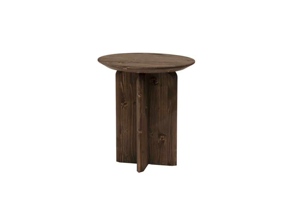 Brown fir wood side table 50x45cm - Zensova BZSN36209