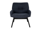 Elariva - Solid Black Walnut Armchair and Dark Grey Fabric EFFI35059
