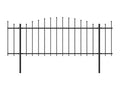 Garden fence with spear-shaped top, steel, 0.5-0.75 x 3.4 m, Zensova ZEAS71428