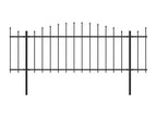 Garden fence with spear-shaped top, steel, 0.5-0.75 x 3.4 m, Zensova ZEAS71428