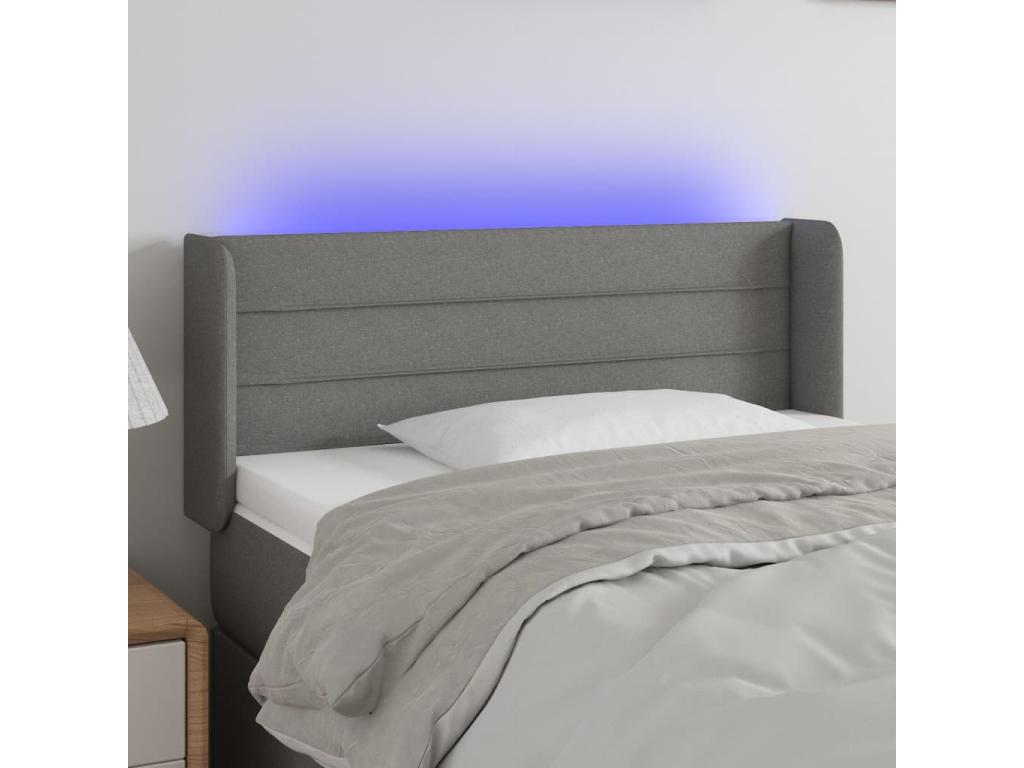 LED headboard Dark gray 83x16x78/88 cm Zensova QJQF73199