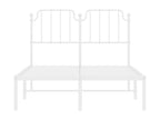 Metal bed frame with white headboard 120x200 CMNQ30360