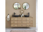 Oak wood bathroom cabinet 140 cm YJJQ32777
