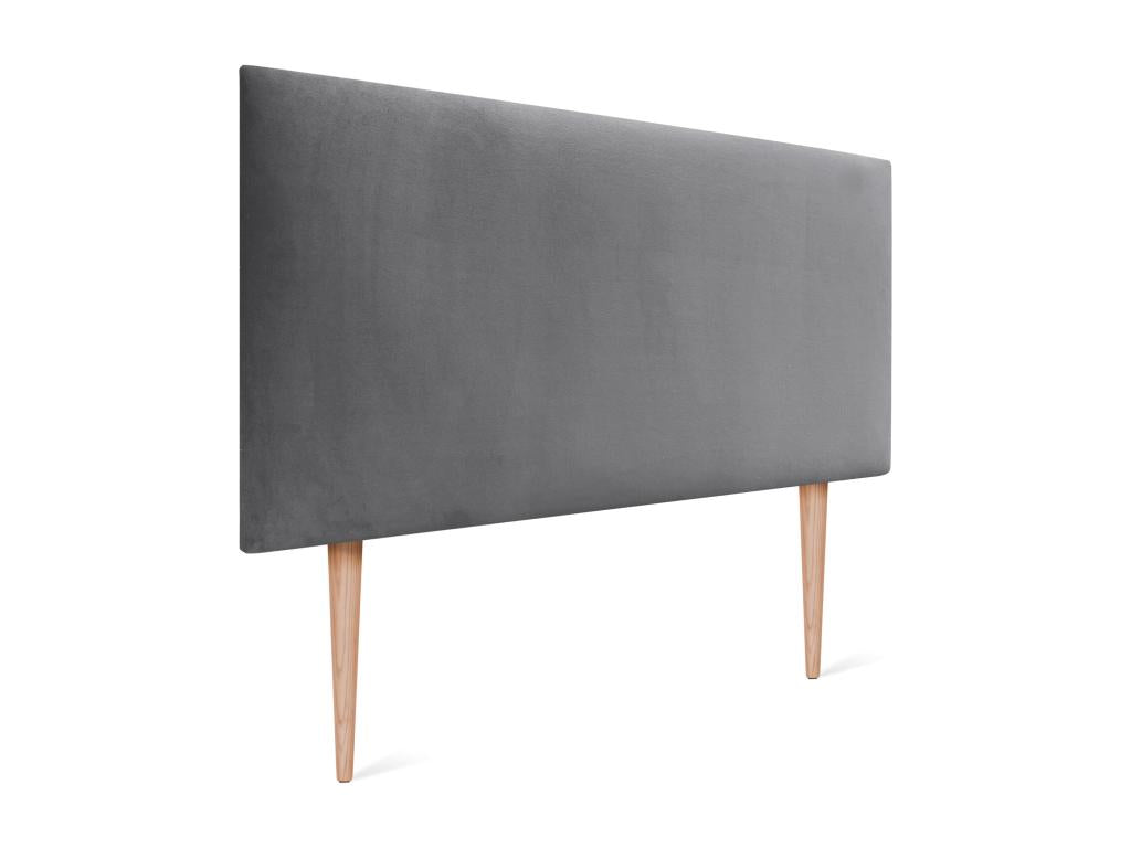 Zensova Smooth Velvet Headboard 80x105 with Bed Legs 80/90 - Ash Grey JFDA68871