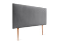 Zensova Smooth Velvet Headboard 80x105 with Bed Legs 80/90 - Ash Grey JFDA68871