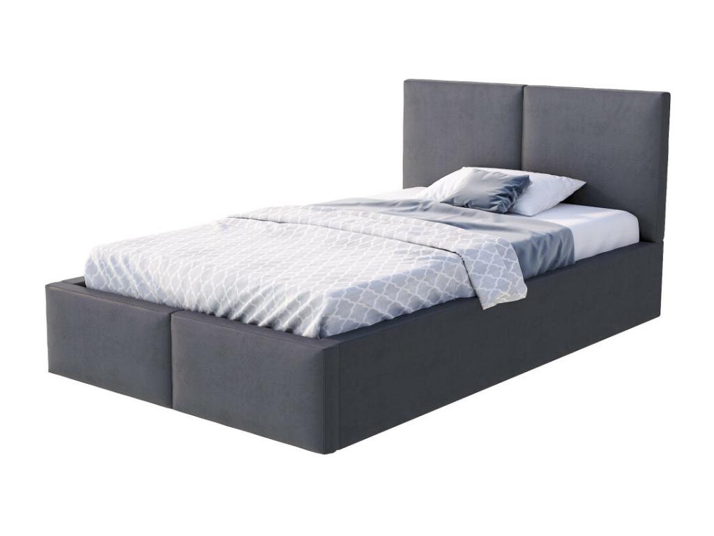 Lumenao 120x200 Storage Bed - Slatted Base Included Dark Grey IZNN66999