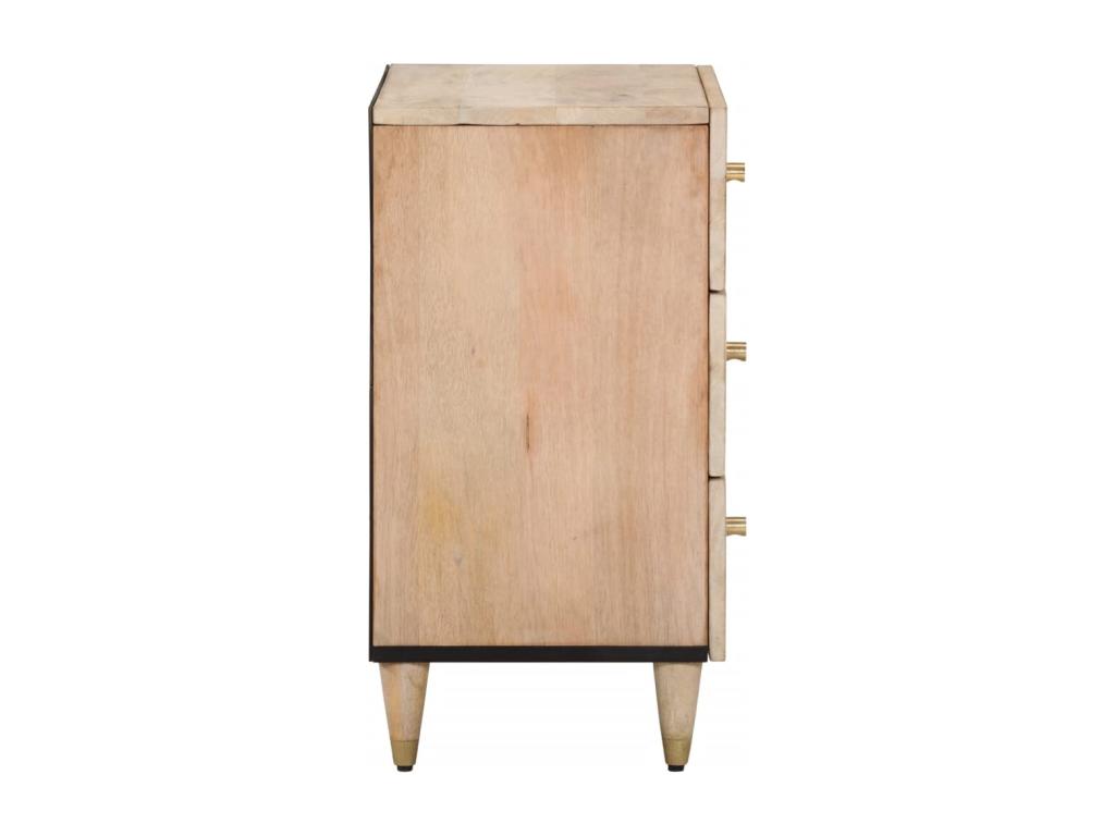 Bedside table 50x33x60 cm solid mango wood YPKQ71379