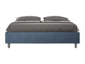 Zensova upholstered bed without mattress, 160x190 cm, blue microfiber, Zensova MGOA56185