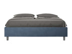 Zensova upholstered bed without mattress, 160x190 cm, blue microfiber, Zensova MGOA56185