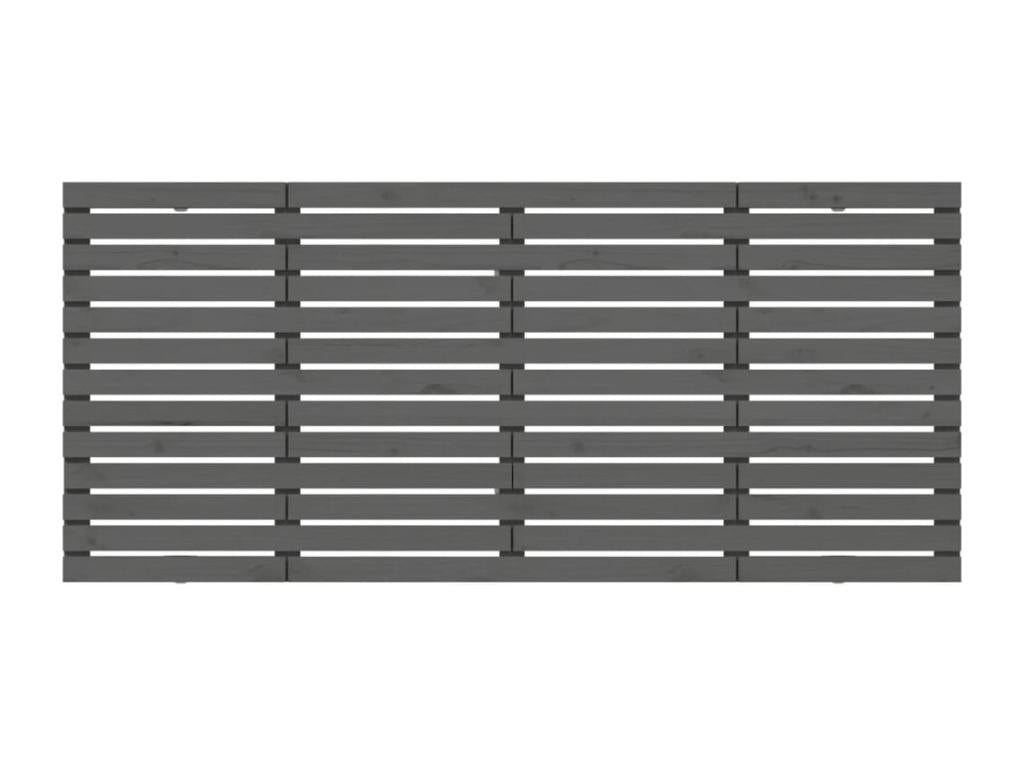 Wall-mounted headboard, grey, 166x3x91.5 cm, solid pine wood, ZNKI19517