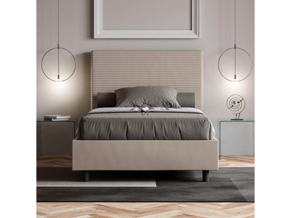 Bed with Zensova upholstered 140x190 faux leather Zensova NLMK27094