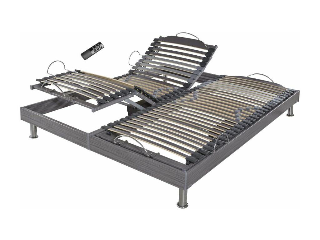 Zensova Electric S62 Zensova Wood - Adjustable firmness in lumbar zone - 2x70x190 - Grey KHRL48044