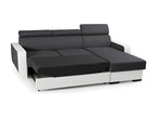 Convertible and reversible corner sofa L grey and white VTTF92076