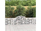 Arched gabion baskets 10 pcs 200x30x60-80 Galvanized iron AWSH72934