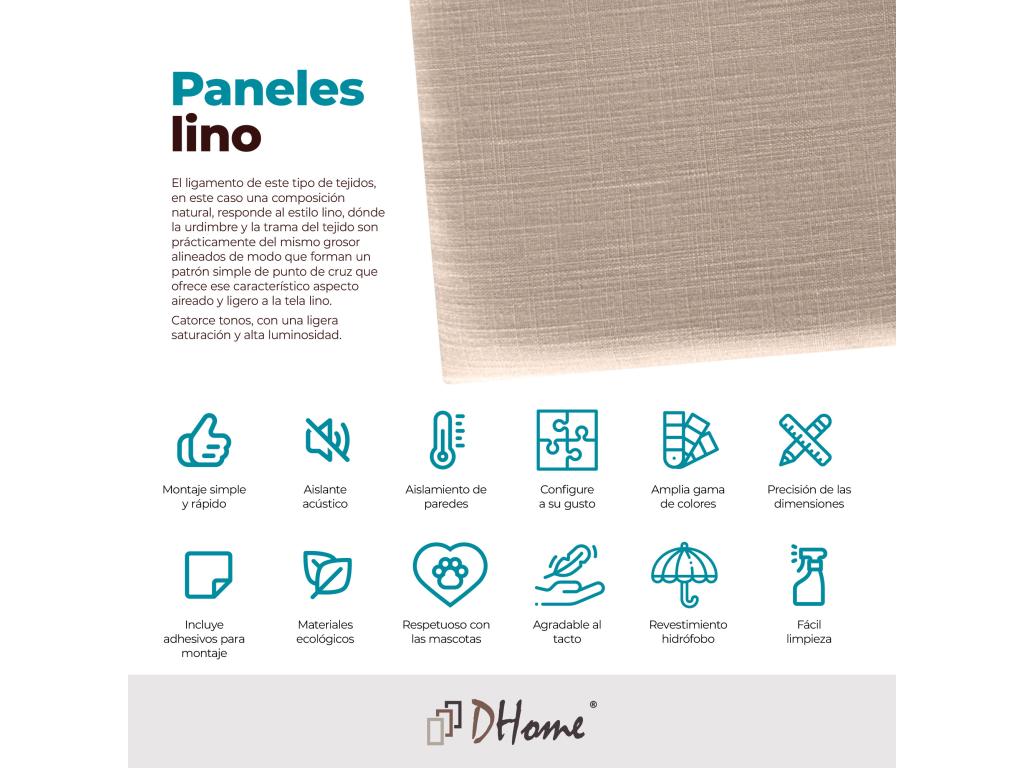 Elariva Set of 1 Self-adhesive Linen Wall Panel, Sound Absorption, Shock Protection and Headboards, Earth, 60x40cm x1 LBND65150