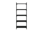 5-tier black bookcase, 60x30x154 cm, engineered wood, LCOX50372