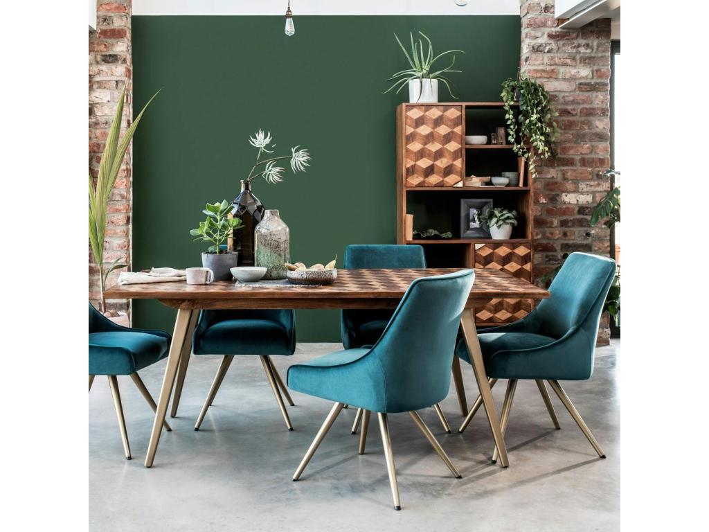 Lumenao KQSK19851 Wood and Marquetry Dining Table 180 cm