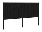 Black Headboard 125.5x4x100 cm Solid Pine Wood MULP00006