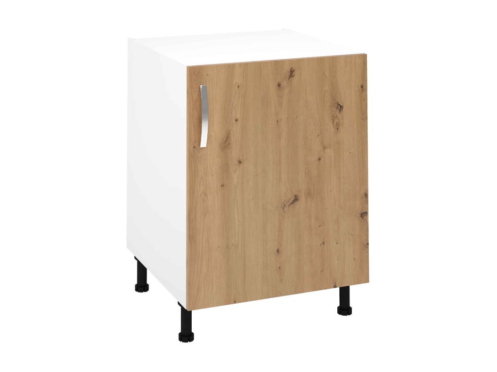Kitchen base cabinet with 1 door, Albar Oak finish - Height 85 x Length 60 x Depth 58 cm GCLD85953