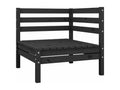 4-piece garden furniture set, solid pine wood, black ZSOJ81105