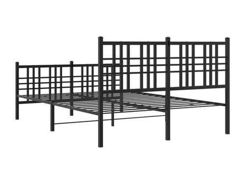 Metal bed frame without mattress with black bed legs 120x200cm SBUT10761