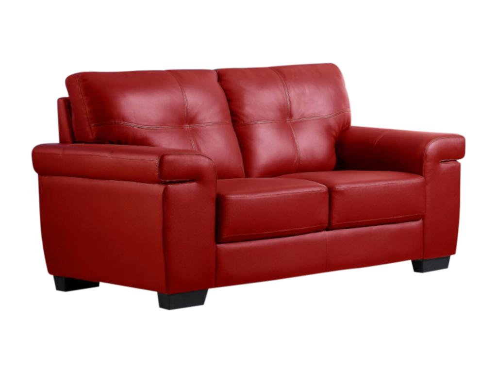 Zensova 2-seater leather sofa - Red HRIR53910