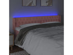 Pink LED Headboard 183x16x78/88 cm Velvet VEYT01866