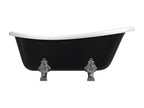 Freestanding bathtub M 157x77 CM, white/black, glossy finish DHES37196