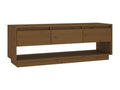 Honey Brown TV Stand 110.5x34x40 cm Solid Pine Wood EHRD40602