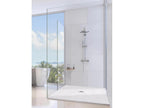 Zensova Extra Slim White 75x120 cm Shower Tray in Synthetic Resin and Marble Powder with Free-Range Drain XTRB39205