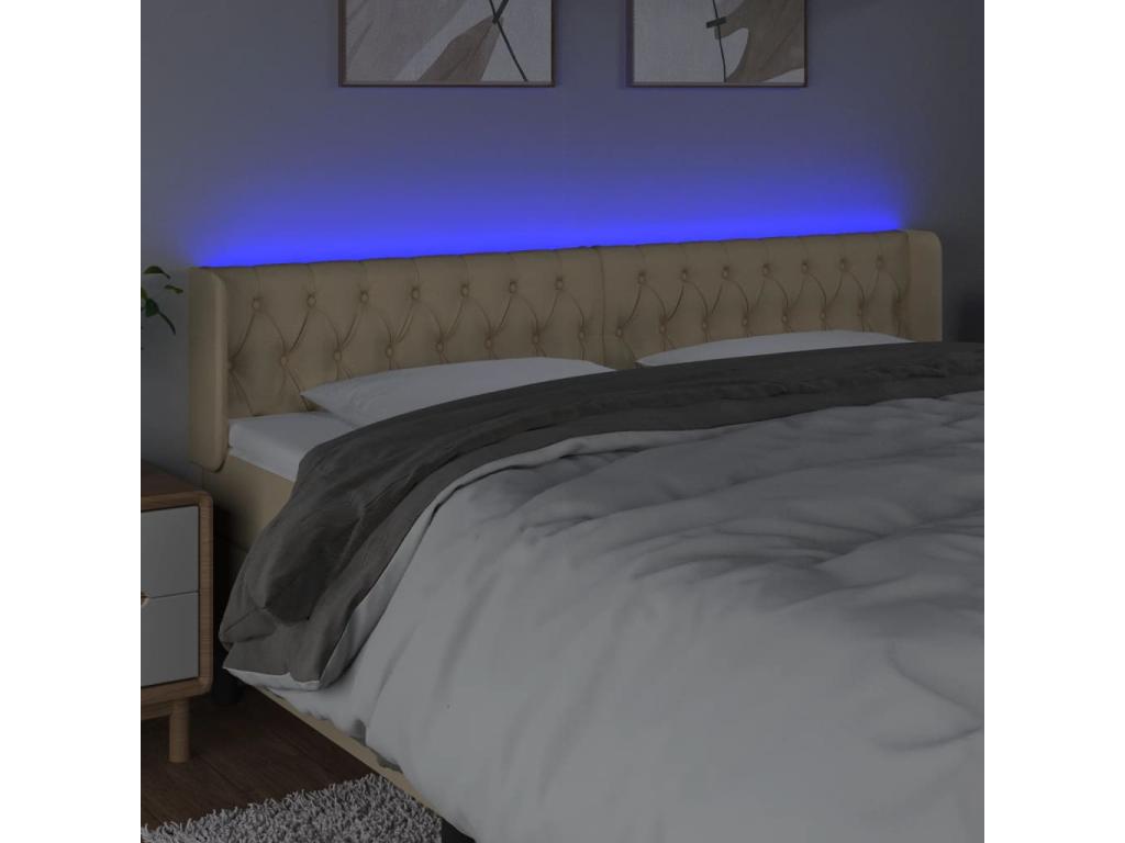 LED headboard Cream 203x16x78/88 cm Zensova WRQF43834