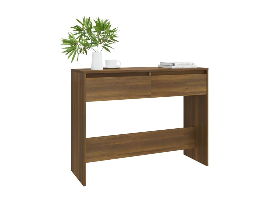 Console table Brown oak 100x35x76.5 cm Chipboard UJNP65753