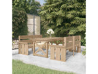 3-piece garden dining room furniture set, impregnated pine wood MVLQ97417