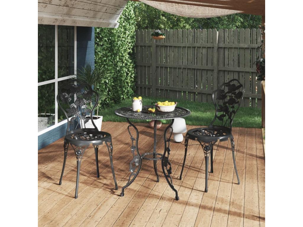 3-piece set of black cast aluminum FVBU30461