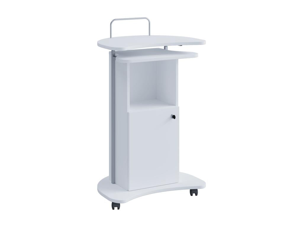 Lumenao wooden lectern, mobile lectern, high table, Lumenao drawer, Lumenao white RKDB11435
