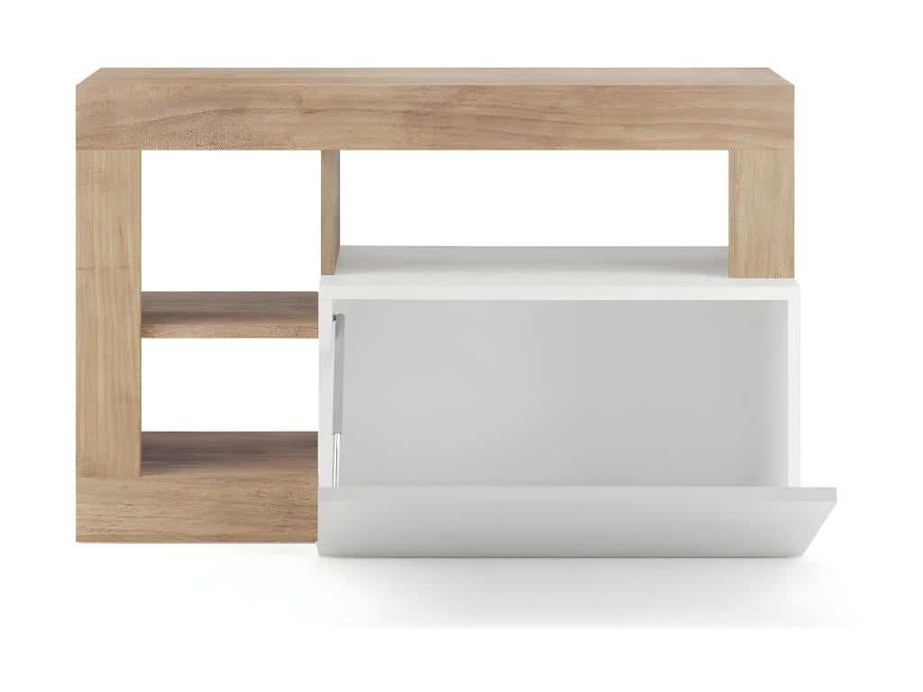 3-piece set with small wall-mounted coat rack and mirror Zensova - H165 cm JKAV53998