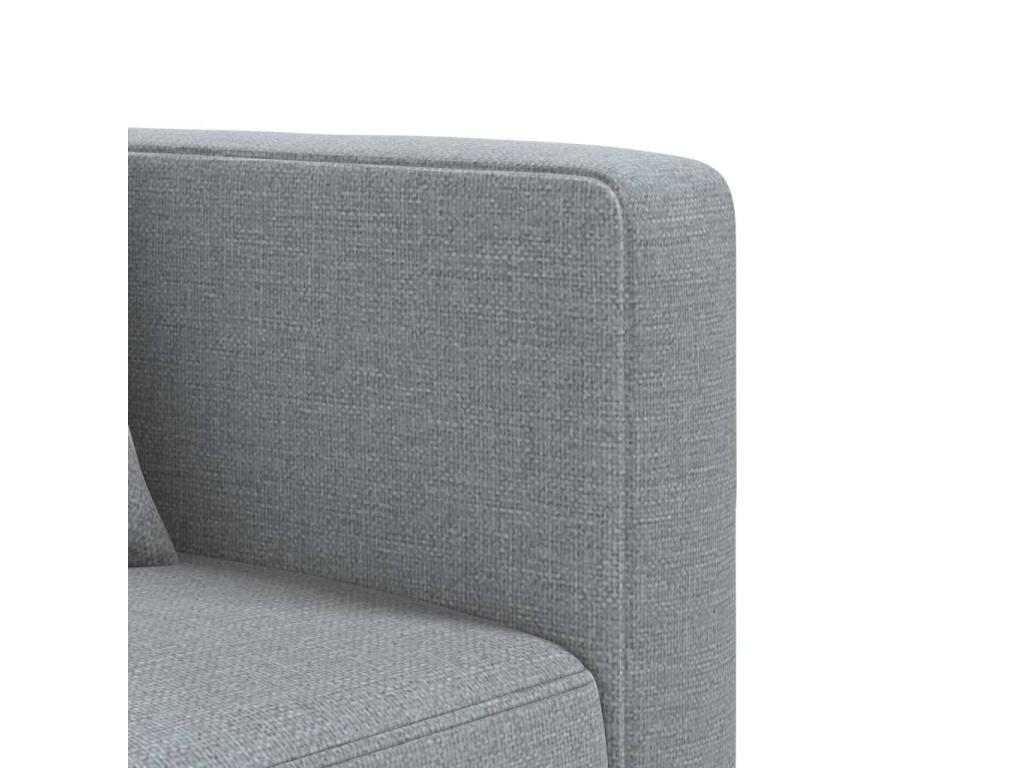 Light grey L-shaped sofa bed 275x140x70 cm Zensova QWIW71811