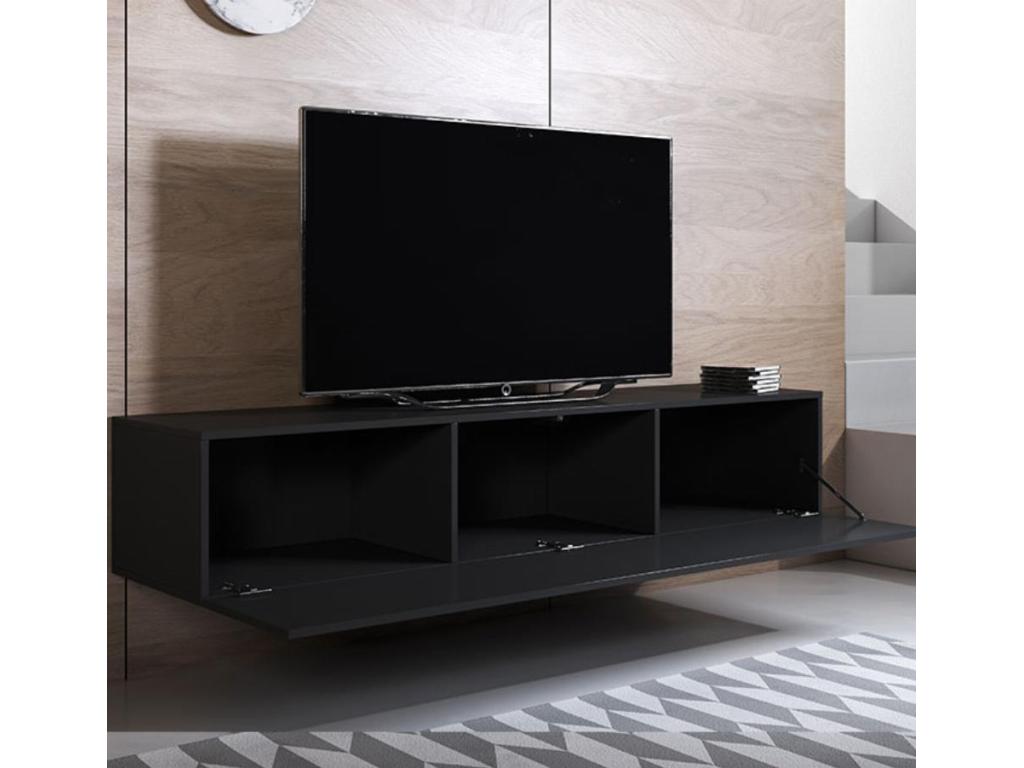 Zensova wall-mounted TV unit for living room/dining room with LED lighting, 260x40x165cm, Zensova 9 IKND83213