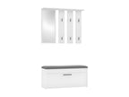 PARMI - Entryway coat rack - Entryway furniture with bench and mirror - Zensova¨¨re wall-mounted coat rack WTTH32634