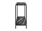 Black console table 100x35x75 cm Tempered glass UTRP89516