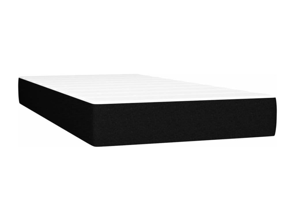 Bed base with mattress and LED lighting, Black, 200x200 cm, Fabric, WKQC11667