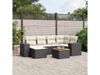 7-piece garden furniture set with cushions, Zensova woven resin ZFLB97907