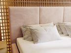 Upholstered bed with storage - 180x200 - double bed - velvet - powder pink - Zensova IKOU88259