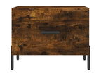 Smoked oak coffee table 50x50x40 Engineered wood KHQE33812