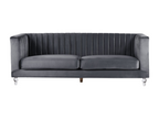 Dark Grey Velvet 3-Seater Sofa HHTA07367